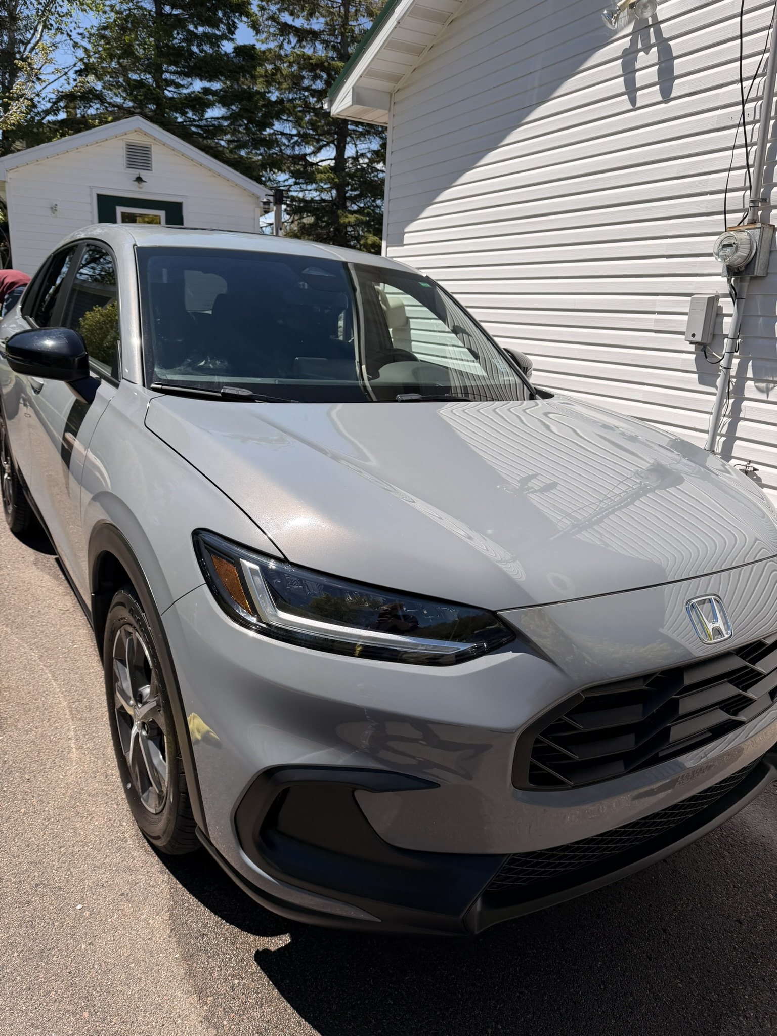 Honda after an exterior detail in a Truro driveway